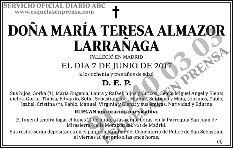 María Teresa Almazor Larrañaga
